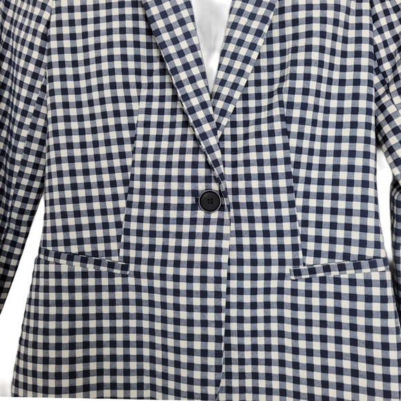 ZARA Women's Jacket Blazer Plaid Lapel Fitted Size XS - Picture 5 of 8